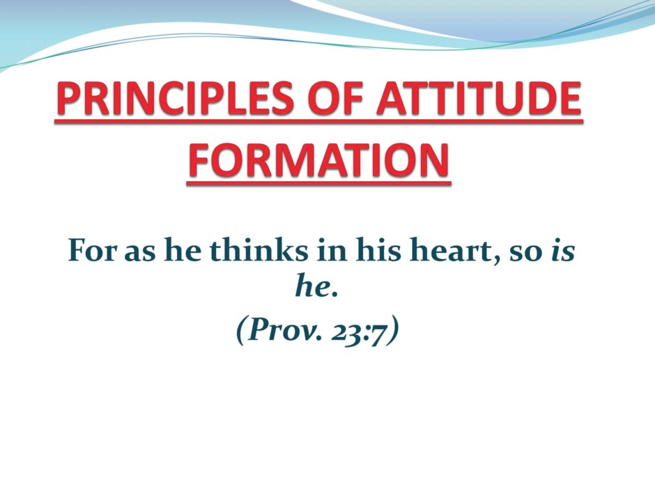 Attitude Formation Session Two